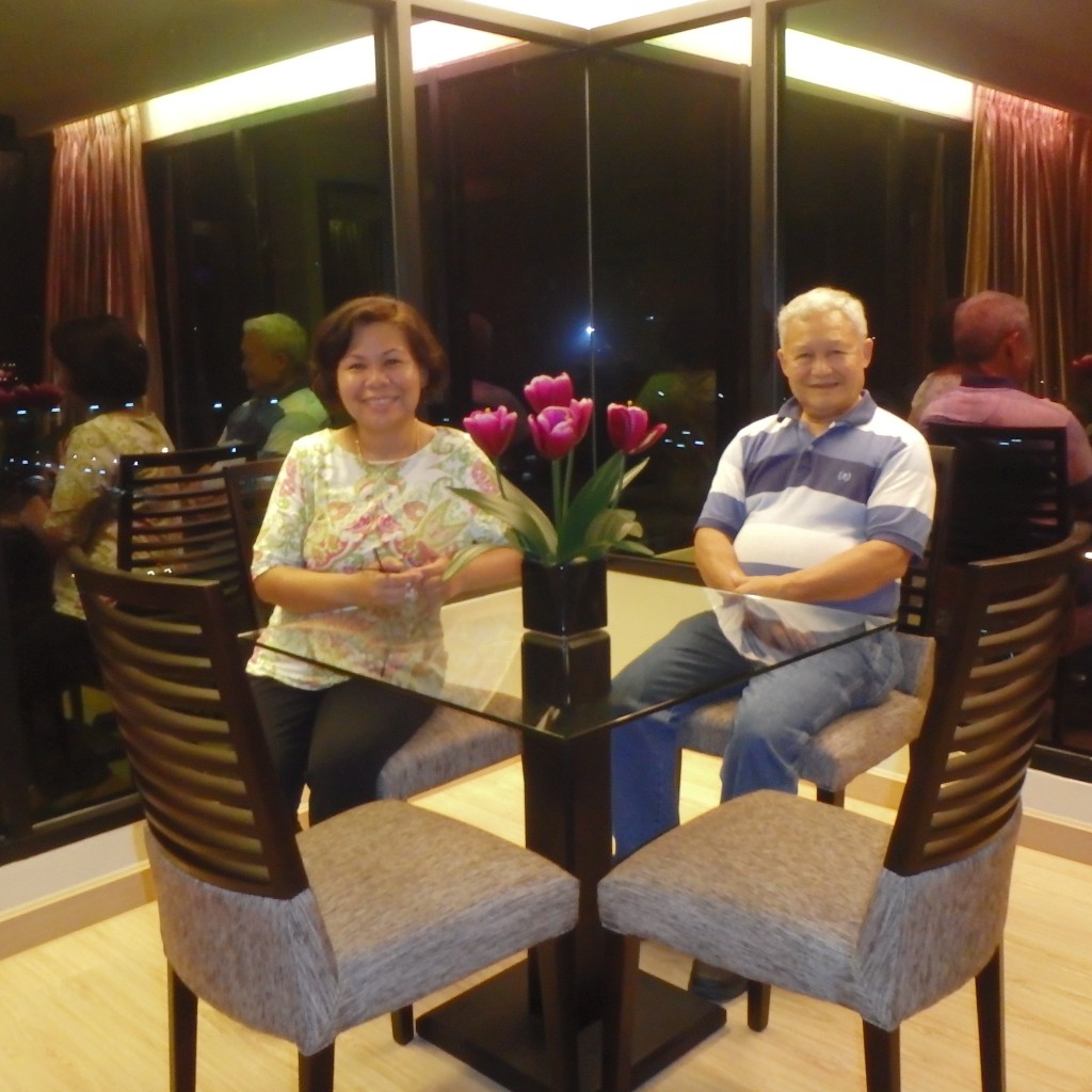 My husband and I taking a break in Grand Lord Hotel in Bangkok. 