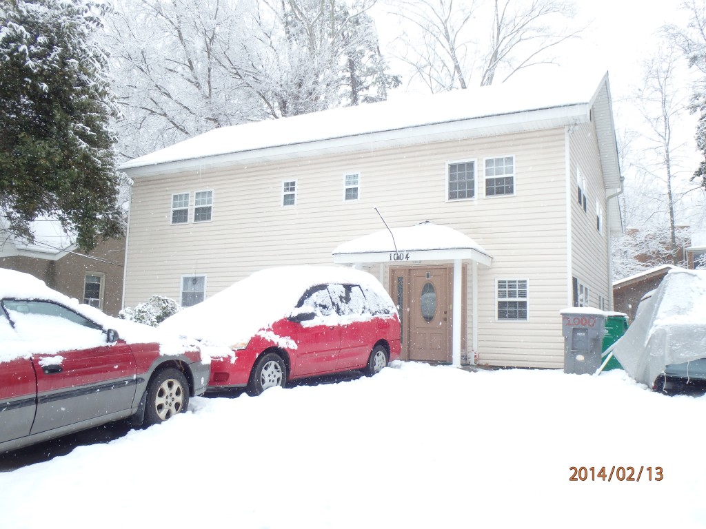 Our house on Rockway Dr. on a snowy day.