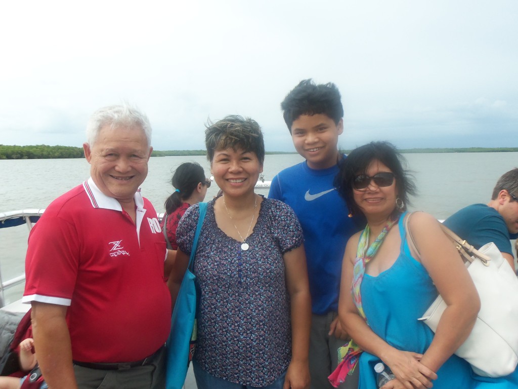 With family, enjoying the peaceful view of the Everglades in Florida