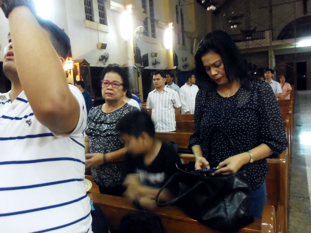 Relatives, both near and far, attend her funeral mass.